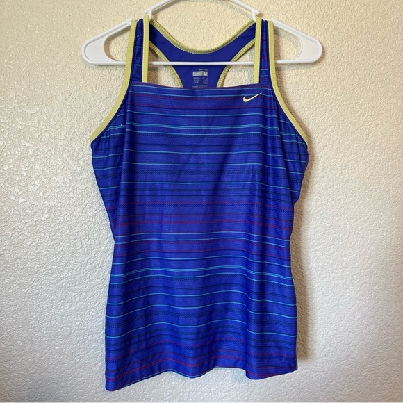 Nike Tops - Nike Women's Blue Striped Tank Top